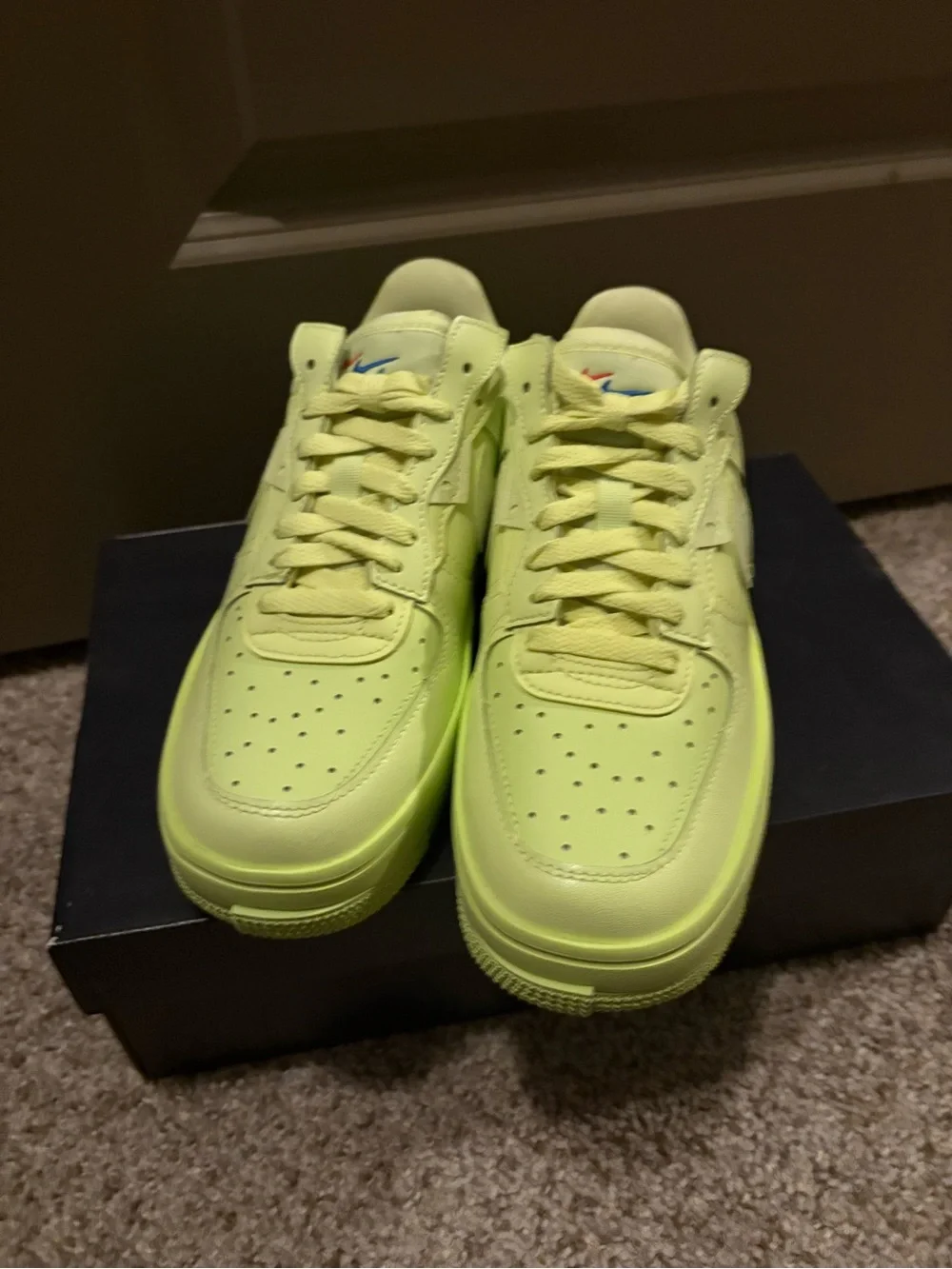 Nike Kids Neon Yellow Low-Top Sneakers